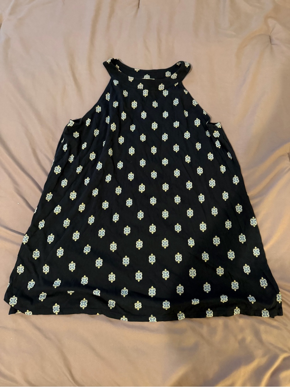 J. Jill Black Floral High-Neck Tank